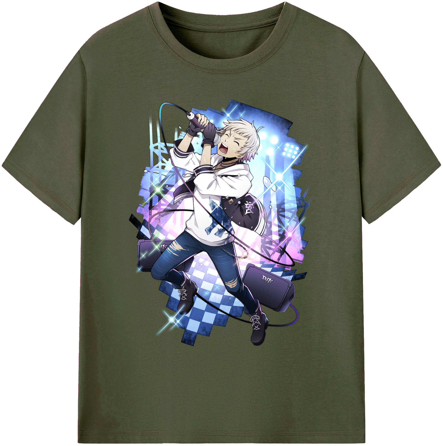 （画像用） 文豪ストレイドッグス Bungo Stray Dogs 綿100％ メンズ半袖Tシャツ｜肌触りやわらか＆通気性